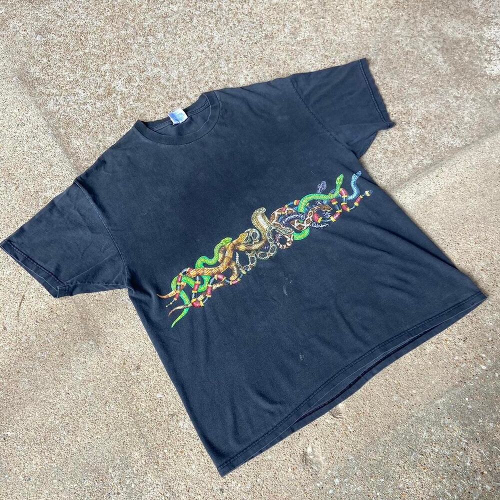 90s Vintage Hanes Snake Graphic XL Thrashed